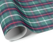 Blue Green Kariert Christmas Geschenkpapier (Rolleneckpunkt)
