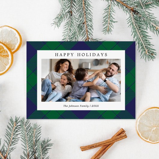 Blue Green Kariert Foto Weihnachten