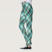 Blue Green Kariert Leggings (Links)