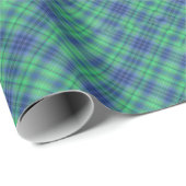 Blue Green Kariert Pattern Country Geschenk Geschenkpapier (Rolleneckpunkt)