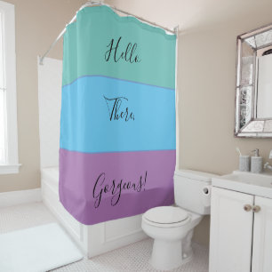 Blue Green Lila Choose Your Colour Personalisiert Duschvorhang