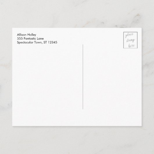 Blue Green Lila & Gold Abstrakt I Miss Your Face Postkarte (Rückseite)