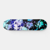Blue Green Lila Paint Splash Abstrakt Skateboard (Horizontal)