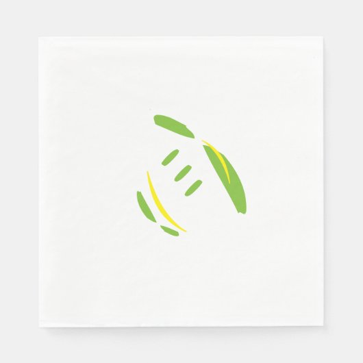 Blue & Green Luuncheon Napkins-Borderless Serviette (Vorderseite)