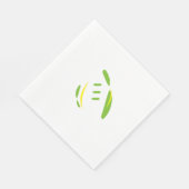 Blue & Green Luuncheon Napkins-Borderless Serviette (Ecke)