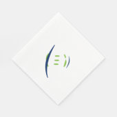 Blue & Green Luuncheon Napkins-Borderless Serviette (Ecke)