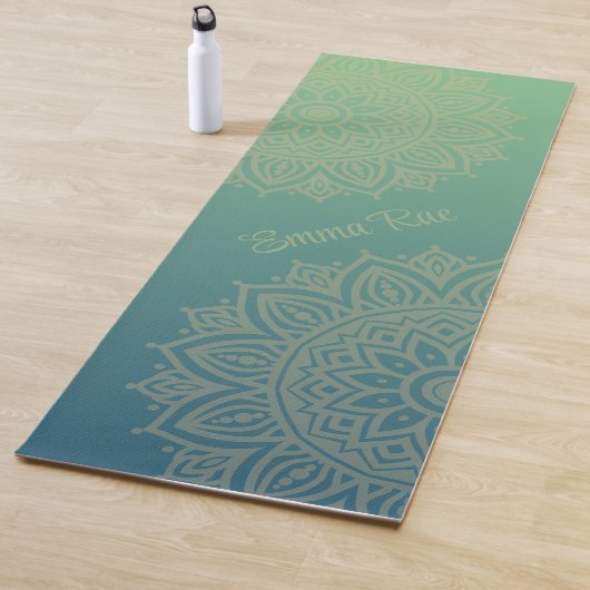 Blue Green Mandala Gradient Yogamatte (Beispiel)