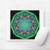 Blue Green Mandala Mousepad (Mit Mouse)