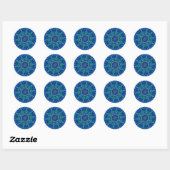 Blue Green Mandala Stickers (Blatt)