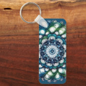 Blue Green Medallion - Abstrakt Schlüsselanhänger (Vorderseite)