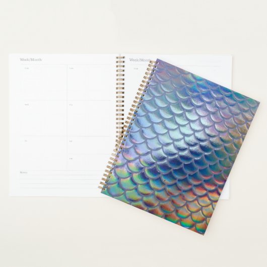 Blue Green Mermaid Fish Scales Holographic Trendy Planer (Anzeige)