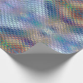 Blue Green Mermaid Scales Holographic Decoupage Geschenkpapier (Ecke)