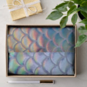 Blue Green Mermaid Scales Holographic Decoupage Seidenpapier (Geschenk)