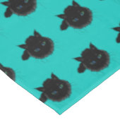 Blue Green Mit Augen Black Cat Tableclout Tischdecke (Schrägansicht)