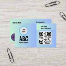 Blue Green Mixed Clearing Services QR-Code