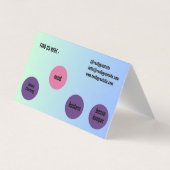 Blue Green Mixed Clearing Services QR-Code Visitenkarten (Rückseite)