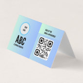 Blue Green Mixed Clearing Services QR-Code Visitenkarten (Vorderseite)