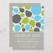 Blue & Green Modern Blätter Abschluss Ankündigung (Vorne/Hinten)