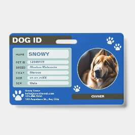 Blue Green Modern Dog ID Tag: Einfach und stilvoll Ausweis