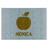 Blue green modern script name  schneidebrett (Vorderseite)