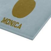 Blue green modern script name schneidebrett (Ecke)