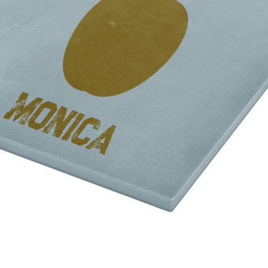 Blue green modern script name  schneidebrett (Ecke)