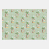 Blue Green Monkey Treuds Baby Dusche Geschenkpapier Set (Vorderseite 2)