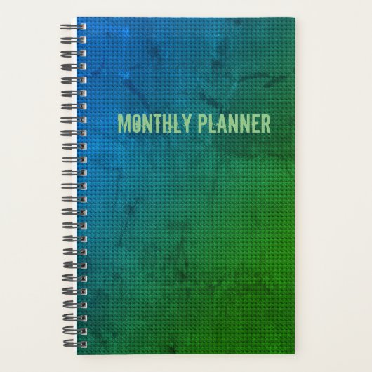 Blue Green Monthly Planer (Vorderseite)