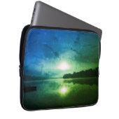 Blue Green Morning Sunrise abstrakt am CT River Laptopschutzhülle (Vorne Rechts)