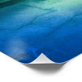 Blue Green Morning Sunrise abstrakt am CT River Poster (Ecke)