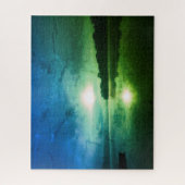 Blue Green Morning Sunrise abstrakt am CT River Puzzle (Vertikal)