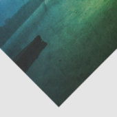 Blue Green Morning Sunrise abstrakt am CT River Seidenpapier (Detail)