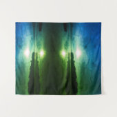 Blue Green Morning Sunrise abstrakt am CT River Wandteppich (Vorderseite (Horizontal))