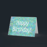 Blue Green Mother Pearl Birthday Card Karte<br><div class="desc">Atemberaubende Farbverläufe in Blau und Grün in der Perlmutte.  Personalisieren Sie Ihre Karte innen und außen.  Ihre Wahl wird sicherlich ein Hit sein!</div>