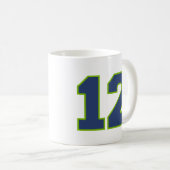 Blue Green Number 12 Kaffeetasse (VorderseiteRechts)