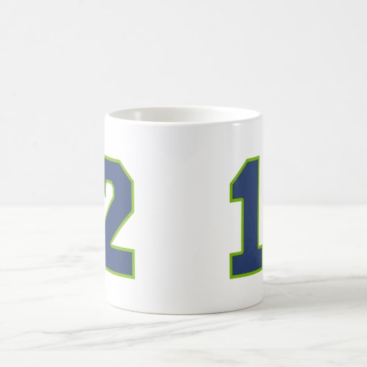 Blue Green Number 12 Kaffeetasse (Mittel)