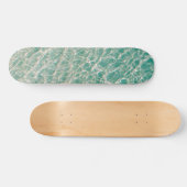 Blue Green Ocean Summer Beach Waves Skateboard (Horizontal)