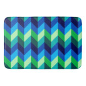 Blue Green Ombre Chevrons Large Bath Mat Badematte (Vorderseite)