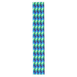 Blue Green Ombre Chevrons Large Table Runner Großer Tischläufer