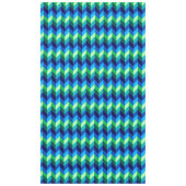 Blue Green Ombre Chevrons Large Tablecloth Tischdecke (Vorderseite)