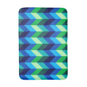 Blue Green Ombre Chevrons Medium Bath Mat Badematte (Vorderseite Vertikal)