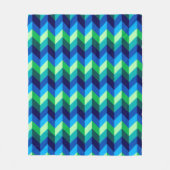 Blue Green Ombre Chevrons Medium Fleece Blanket (Vorderseite)