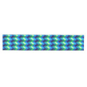 Blue Green Ombre Chevrons Medium Table Runner Mittelgroßer Tischläufer (Horizontal)