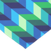 Blue Green Ombre Chevrons Medium Table Runner Mittelgroßer Tischläufer (Ecke)