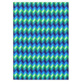 Blue Green Ombre Chevrons Medium Tablecloth Tischdecke (Vorderseite)