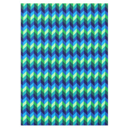 Blue Green Ombre Chevrons Medium Tablecloth Tischdecke
