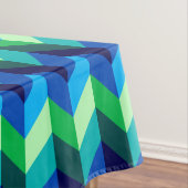 Blue Green Ombre Chevrons Medium Tablecloth Tischdecke (Beispiel)