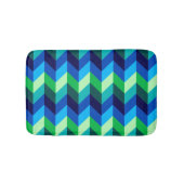 Blue Green Ombre Chevrons Small Bath Mat Badematte (Vorderseite)
