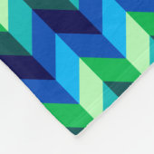 Blue Green Ombre Chevrons Small Fleece Blanket (Ecke)
