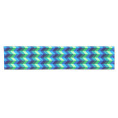 Blue Green Ombre Chevrons Small Table Runner Kurzer Tischläufer (Horizontal)
